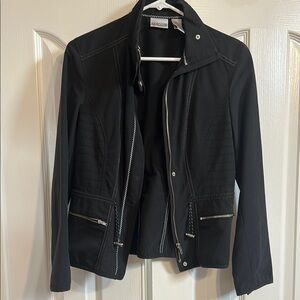 Chico's Black Blazer with Structured Silhouette